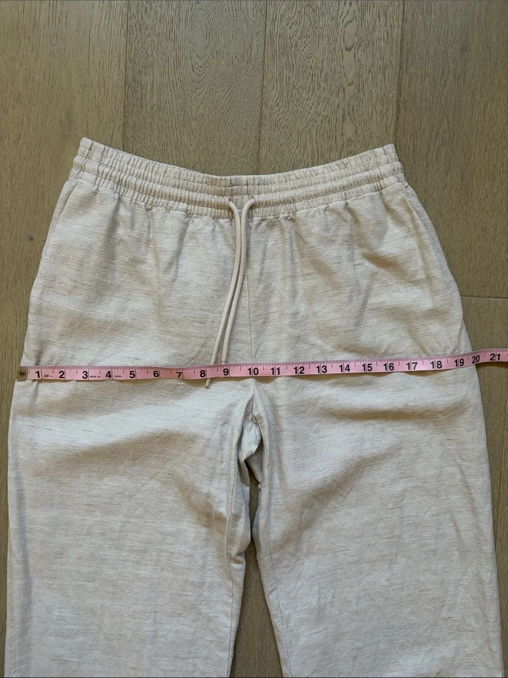 Aritzia Wide Leg Pants in Light Beige